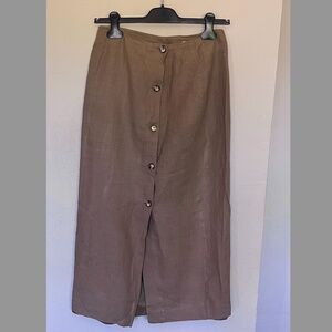 Beige Linen Skirt